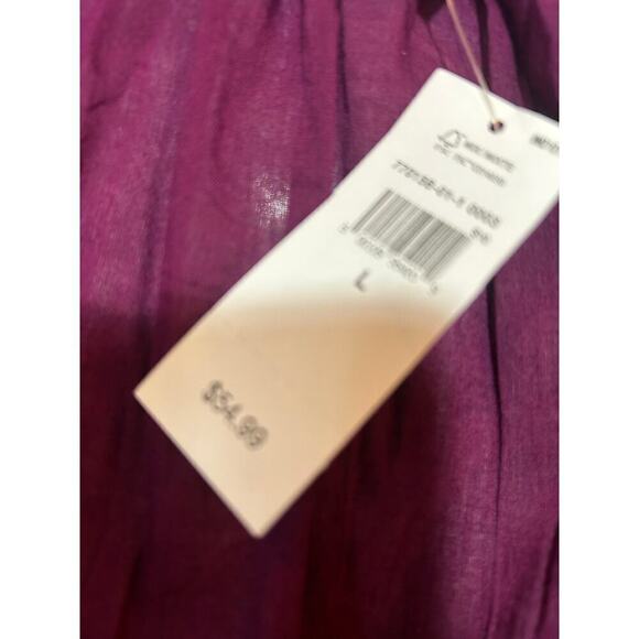 GAP NWT BLOUSE LIGHTWEIGHT PURPLE PLUM TOP WOMENS LARGE - Picture 6 of 7